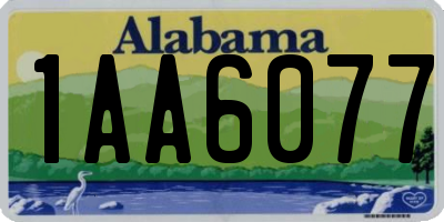 AL license plate 1AA6077