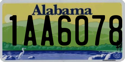 AL license plate 1AA6078