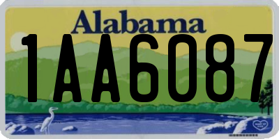 AL license plate 1AA6087