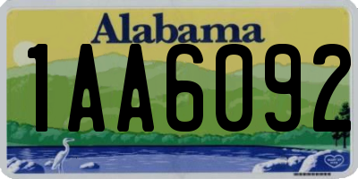 AL license plate 1AA6092