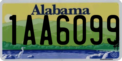 AL license plate 1AA6099