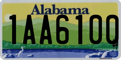 AL license plate 1AA6100