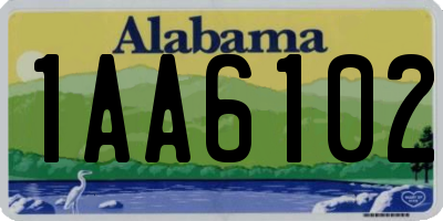 AL license plate 1AA6102