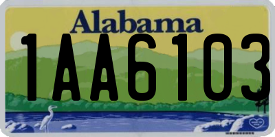 AL license plate 1AA6103