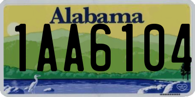 AL license plate 1AA6104
