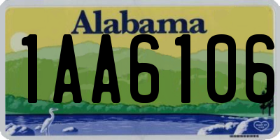 AL license plate 1AA6106