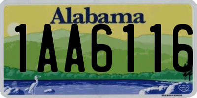 AL license plate 1AA6116