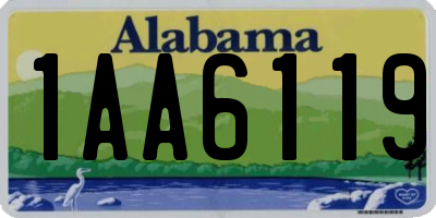 AL license plate 1AA6119