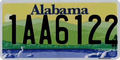 AL license plate 1AA6122