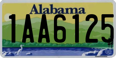 AL license plate 1AA6125