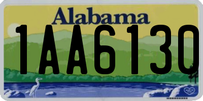 AL license plate 1AA6130