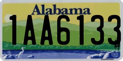 AL license plate 1AA6133