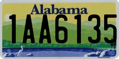 AL license plate 1AA6135