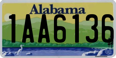 AL license plate 1AA6136