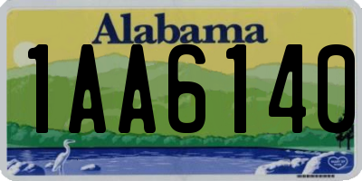 AL license plate 1AA6140