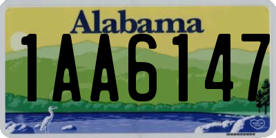 AL license plate 1AA6147