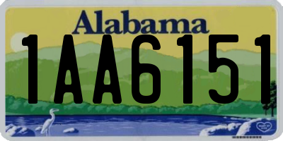 AL license plate 1AA6151