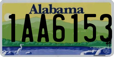 AL license plate 1AA6153