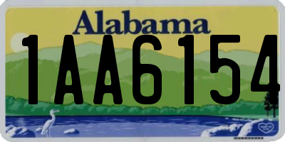 AL license plate 1AA6154