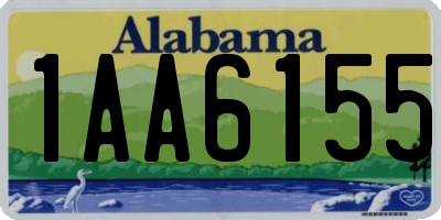 AL license plate 1AA6155