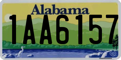 AL license plate 1AA6157