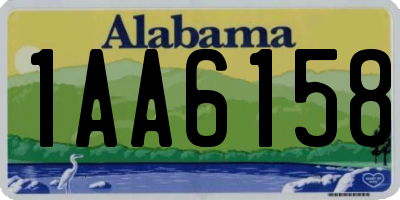 AL license plate 1AA6158