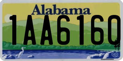 AL license plate 1AA6160