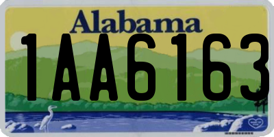 AL license plate 1AA6163