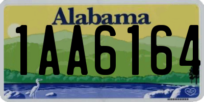 AL license plate 1AA6164