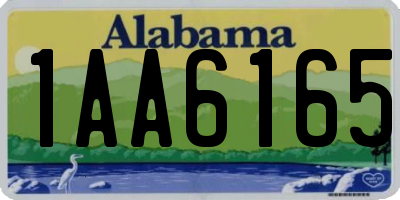 AL license plate 1AA6165