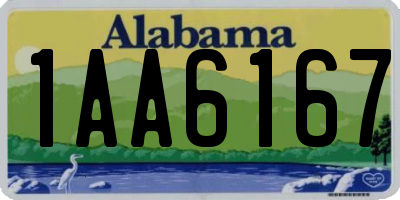 AL license plate 1AA6167