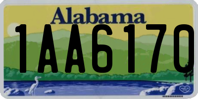 AL license plate 1AA6170