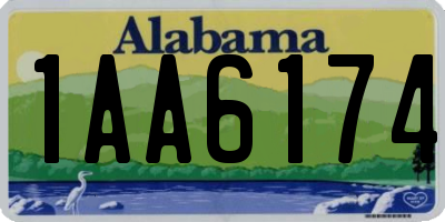 AL license plate 1AA6174