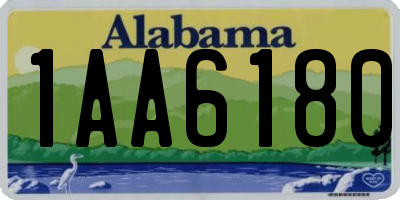 AL license plate 1AA6180