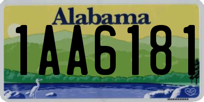 AL license plate 1AA6181