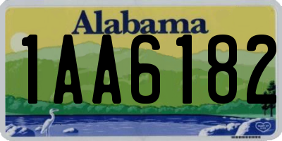 AL license plate 1AA6182