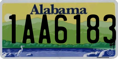 AL license plate 1AA6183