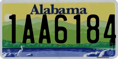 AL license plate 1AA6184