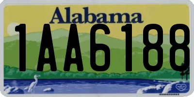 AL license plate 1AA6188