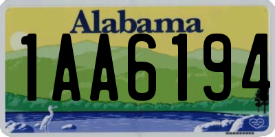 AL license plate 1AA6194