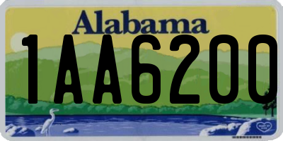 AL license plate 1AA6200