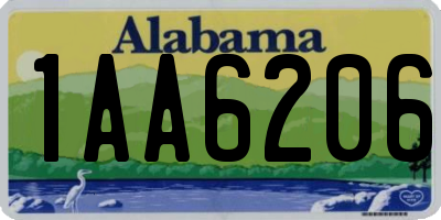 AL license plate 1AA6206