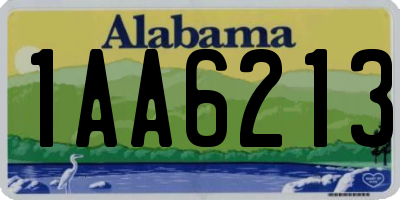 AL license plate 1AA6213