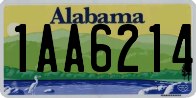 AL license plate 1AA6214