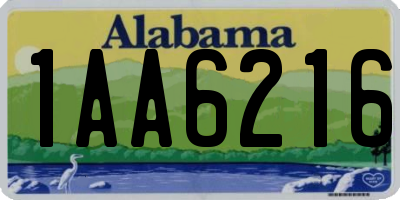 AL license plate 1AA6216