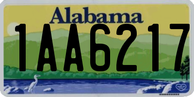 AL license plate 1AA6217