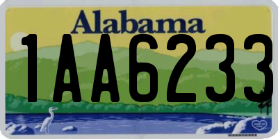 AL license plate 1AA6233