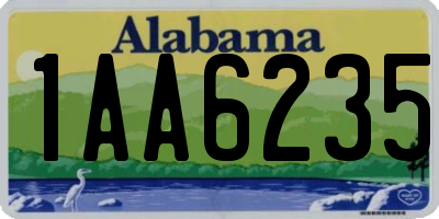 AL license plate 1AA6235