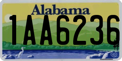 AL license plate 1AA6236