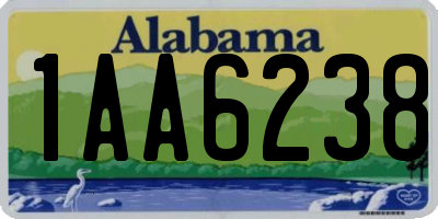 AL license plate 1AA6238